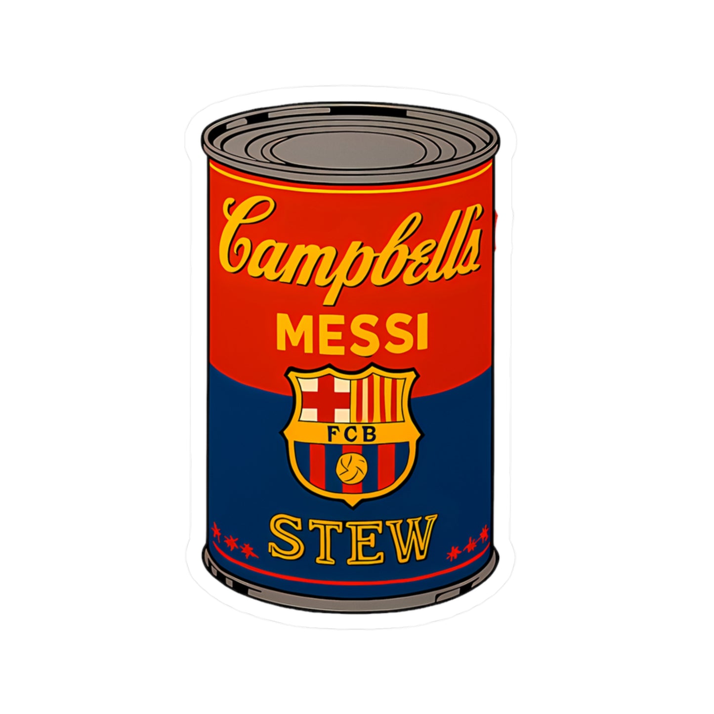 Vinyl Kiss-Cut Stickers - Artistic Messi Stew Design, Cool Laptop Decor, Unique Gift, Sports Fan Accessories, Fun Collectibles